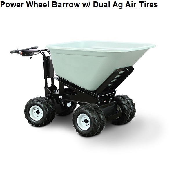 4 Wheel Power Drive and Dump Wheel Barrow 10 Cubic Foot